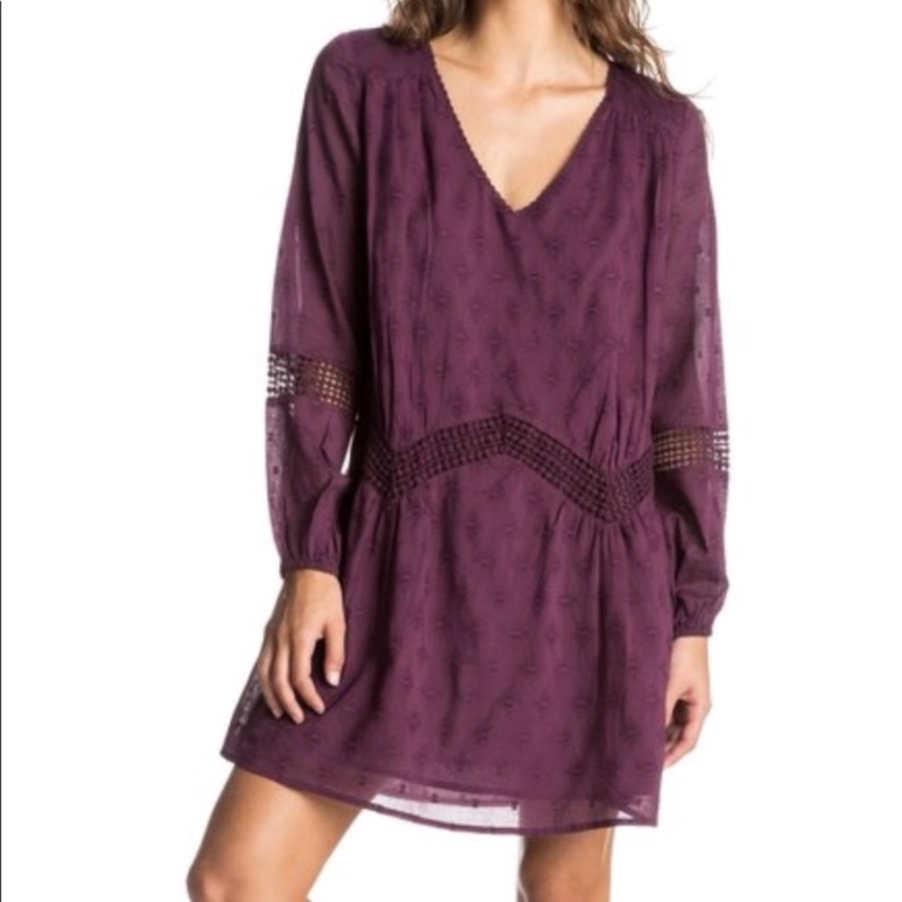 Like New Roxy purple long sleeves dress